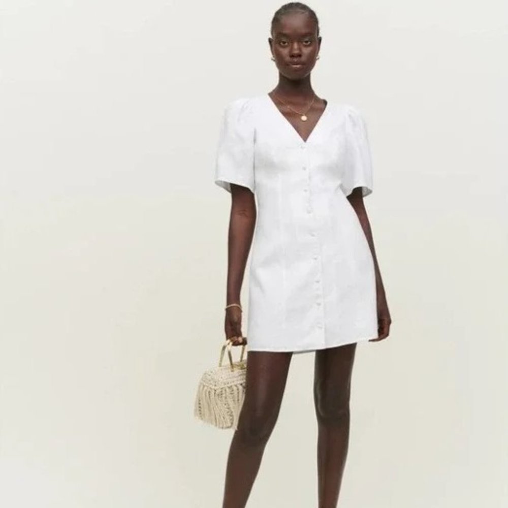 Reformation Joelle Linen Mini Dress